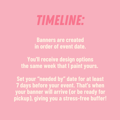 * Custom Handpainted Banner *